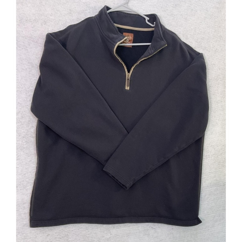 RedHead Sweatshirt Mens XL Gray Fleece 1/4 Zip Mock Neck Pullover Outdoor